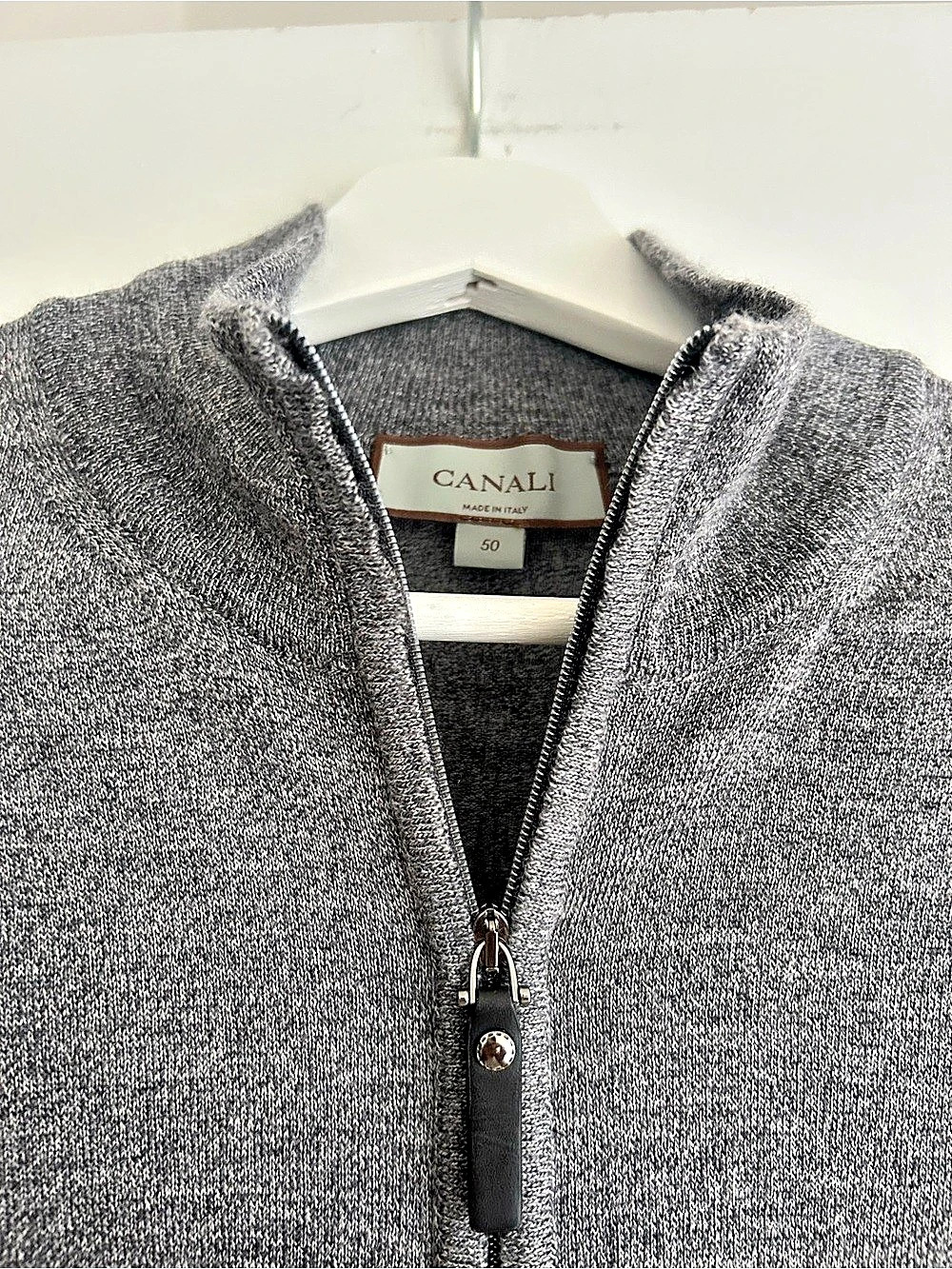 Canali Men's Gray Zip Jacket Size 50